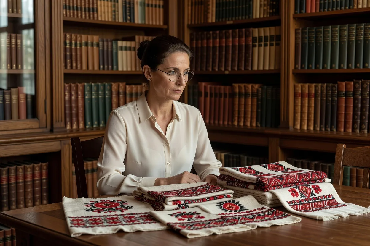 Marina Volkov, historienne du textile slave à Lyon