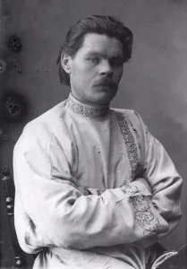 Maxime Gorki en kosovorotka - Photo prise par M. Dmitriev a Nijniy Novgorod, 1898-99