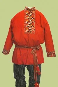 Chemise de mariage traditionnelle russe, region de Kirov, debut XXe siecle - Musee de Serguiev Possad